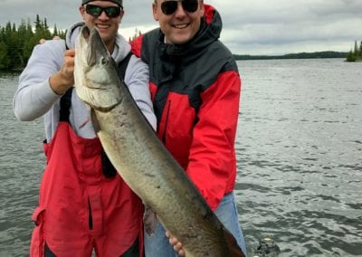 Huge muskie caught in clear trout water at Manitou