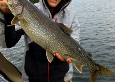 Woman trout fishing Ontario
