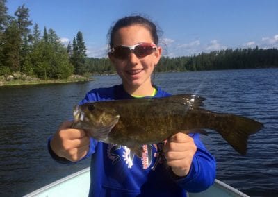 Big bass by young lady angler
