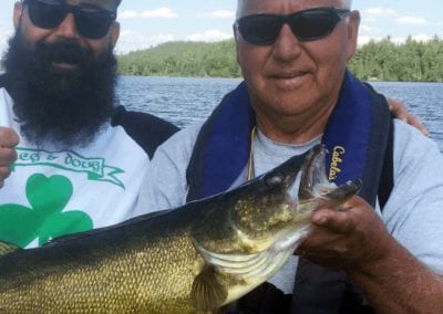 Fishing Guide Randy with a Trophy Walleye on Canada Fishing Trip