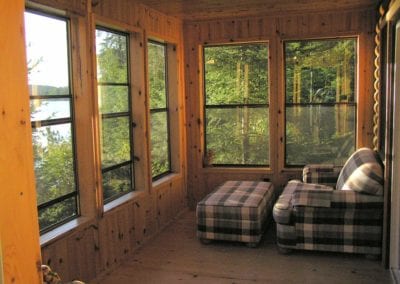 Brigadoon Cabin Screened in Porch overlooking the Lower Manitou