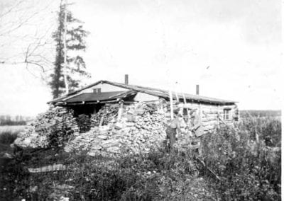 Historic cabin on the Manitou during gold mining era