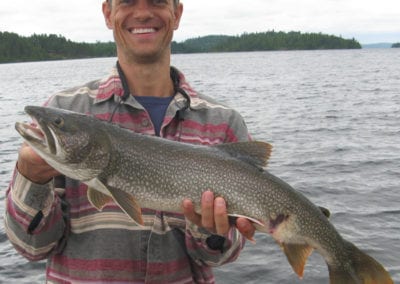 Fishing Ontario Lake trout in Lower Manitou Lake