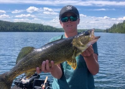 Big walleye caught casing on the Manitou