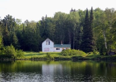 Ontario gold mining history in the Manitou, photo of Watson's cabin