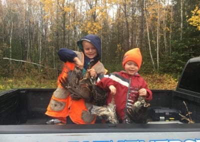 Youth with birds hunting in Ontario