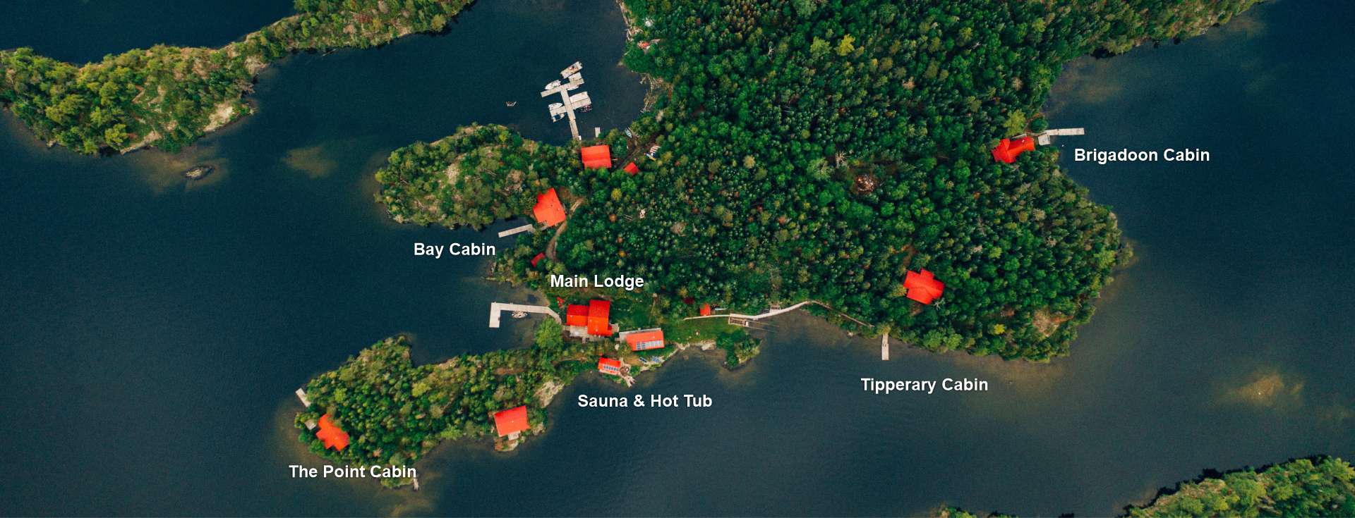 Manitou Weather Station Aerial Overview of Cabins