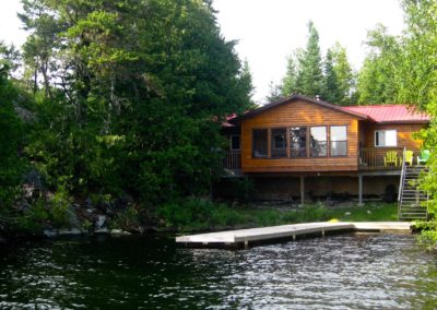 Bay Cabin and dock view from the lake