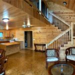 Manitou Island Outpost Cabin Living Area from Loft