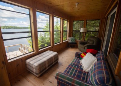 3-seasons screened porch at Brigadoon cabin